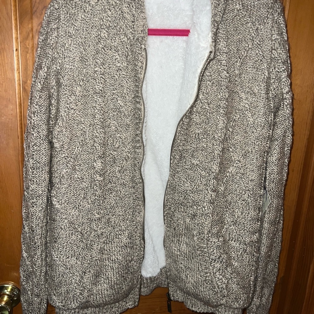 Roxy Cozy Cable Knit Zip Up